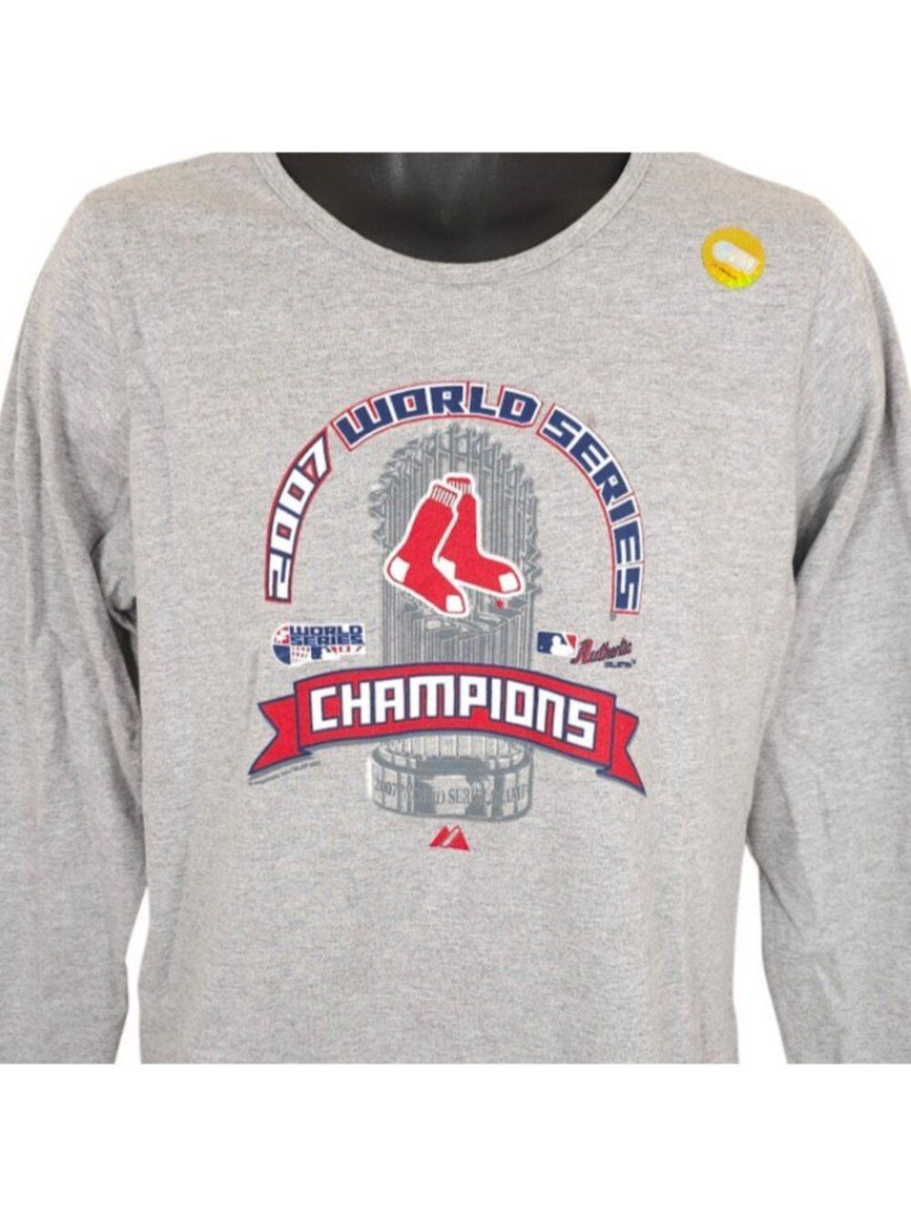 Vintage Boston Red Sox T Shirt Womens Size Large Gray Y2K World Series Champs